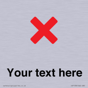 Custom plain background, red cross sign